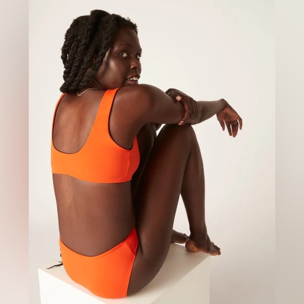 Modibodi Swimwear Reversible Crop Top and Brazilian Brief